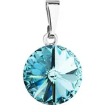 Přívěsek tyrkysový Rivoli se Swarovski Elements Light Turquoise 12 mm