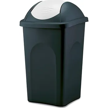 Odpadkový koš Koš odp.výklop.MULTIPAT 30l obdél.ČER/BÍ víko PH 249105