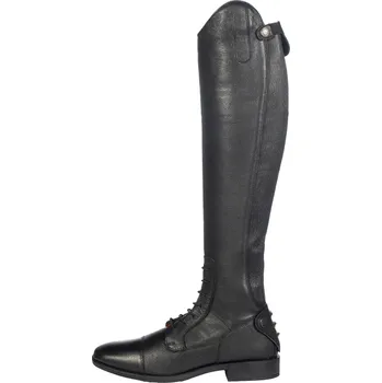 Jezdecká obuv HKM Vysoké jezdecké boty kožené -Titanium Style- short, width L black Velikost: 36