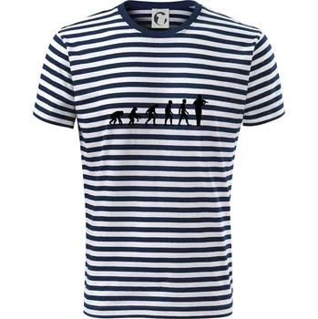 Pánské oblečení Evoluce houslista - Triko na vodu - 2XL ( Prouhovaná )