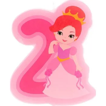 Dortová svíčka Svíčka na dort číslice dvě princezna 7cm - Dekora
