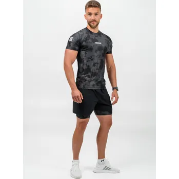 NEBBIA Kompresní Camouflage Tričko MAXIMUM černé L