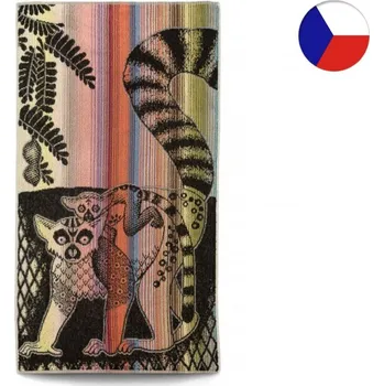 Ručník Tmavý ručník 55x100 ZARA 450g Africké léto Lemur II