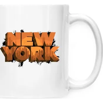 Hrnek malý bílý s potiskem New York