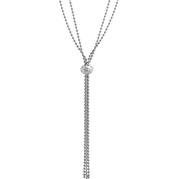 Módní doplněk JSB bijoux s.r.o. Ocelový náhrdelník svazek z kuličkového řetízku s krystaly Swarovski Crystal