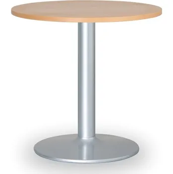 Konferenční stolek B2B Partner Konferenční stolek ZEUS II, průměr 60 cm, šedá podnož, buk
