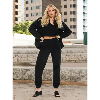 Dámská móda Sinsay - Džíny cargo - černá - 492BB-99J - 492BB-99J-32-1