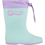 Dětské holínky Coqui RAINY COLLAR FUR 35 Světle modrá, Fialová