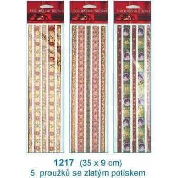 samolepka Látkové samolepky se zlatým efektem 1ks