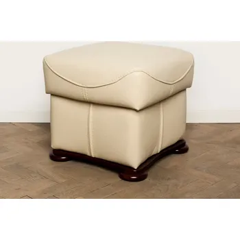 Taburet Kožený taburet 3 s úložným prostorem