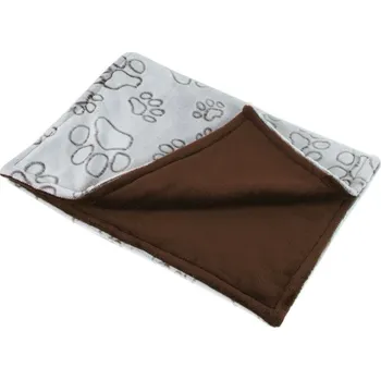 Pelíšek pro psa O´LALA PETS Deka pro psa peršan A55 Bílá s tlapkami 75 x 50cm