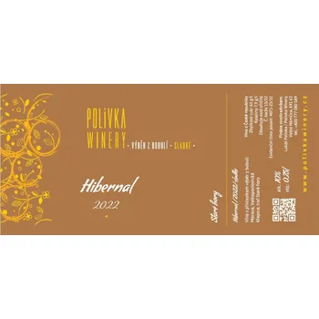 Hibernal 2022, výběr z hroznů, Polivka Winery, sladké