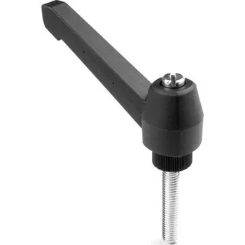 Šroub Nastavitelná upínací páka s pozinkovaným šroubem M8x25 mm, délka 55 mm, PA+GF, černá