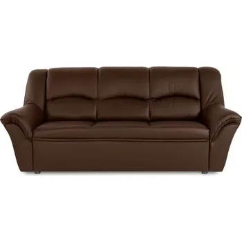 Pohovka Kožená pohovka 3 DUBAJ LUX, hnědá (S-12)