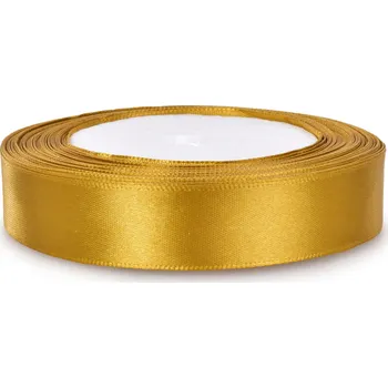 Stuha CREATIVE | Saténová stuha 2 cm × 22 m | lesklá dekorativní stuha na balení a tvoření zlatá Dedra