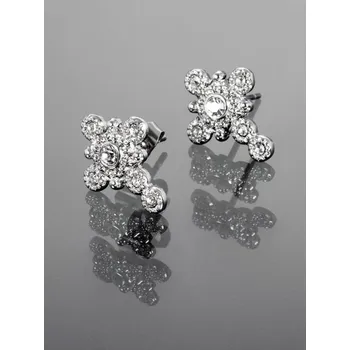 Náušnice Prosperk Stříbrné náušnice pecičky z chirurgické oceli křížek S1157