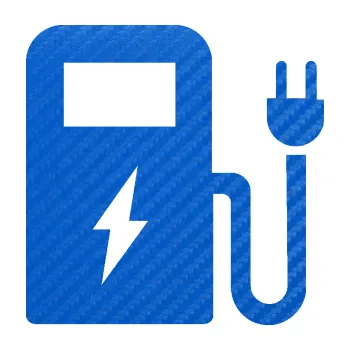 samolepka Nabíjecí stanice 001 pravá elektromobil charge (57 - 3D karbon modrý) SAMOLEPKA NA AUTO, NÁLEPKA, FÓLIE, POLEP, TUNING, VLASTNÍ TEXT, TISK, AUTOSAMOLEPKY.cz, POLEPY, OBRÁZEK, LOGO, 3D STICKERS