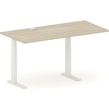Psací stůl B2B Partner Výškově nastavitelný stůl FUTURE, 170x80 cm, 2 motory, bílá/dub