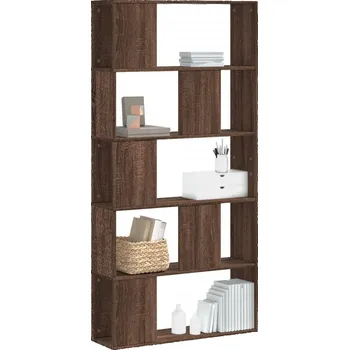 Nábytek vidaXL Knihovna 5patrová hnědý dub 80,5x23,5x162,5 cm kompozitní dřevo