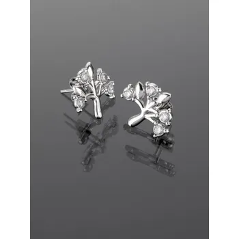 Náušnice Prosperk Náušnice z oceli strom se zirkonky S3923