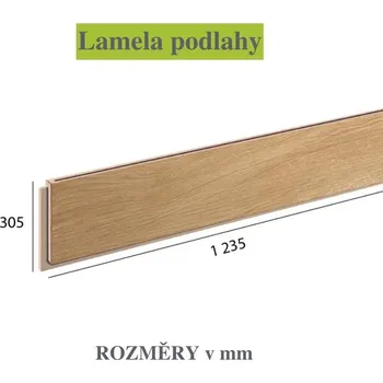 Schodiště Vinylové schody ECOLINE 9509 Dub classic Varianta: Lamela Střed, 1235 x 305 mm