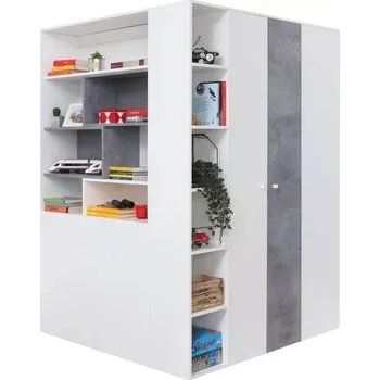 Šatní skříň Šatnová šatní skříň Sigma 1, bílá mat/beton