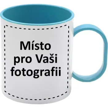Fotohrnek PLASTOVÝ modro-bílý 1x foto 300ml