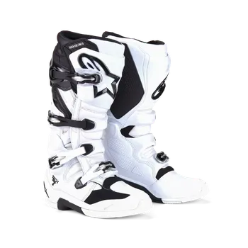 Moto obuv Motokrosové boty / mx obuv ALPINESTARS TECH 7 , 2012025-21 barva bílá/černá (motokrosová obuv s certifikací CE podle normy EN 13634:2017)
