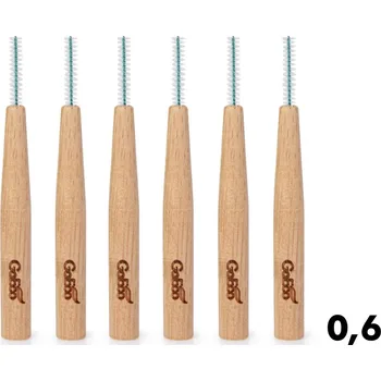 Zubní kartáček GoEco® BAMBOO | mezizubní kartáčky 0,6 mm | 6 ks | z bambusu Dedra