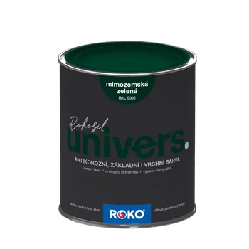 univerzální barva Rokospol Rokosil UNIVERS Barva: RAL 6005 Mimozemská zelená, Objem: 0,6 l
