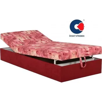 Postel Polohovací válenda Alex, 200x90, červená (č.203/47 matrace B do 120kg)