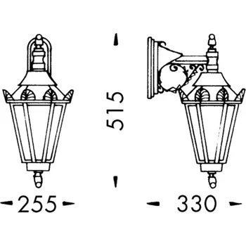 Venkovní osvětlení Albert Leuchten Venkovní nástěnné světlo 746 S, venkovský styl čirá 1 x 75 W - Doprava zdarma