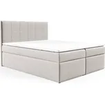 Postel 78 200x200 cm s úložným prostorem Krémová