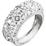 Stříbrný prsten s krystaly Swarovski bílý 35031.1 Krystal 52