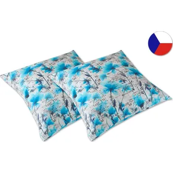 Dekorativní polštářek Saténový dekorační polštářek 40x40 GEON Láska v tisku modrá