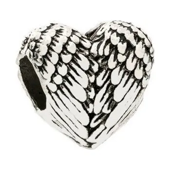 Přívěsek Prosperk Korálek na náramek srdce s křídly S1147