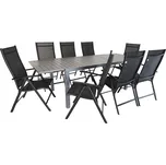 Zahradní sestava Rosalio - 8 míst, černá