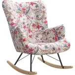 Houpací křeslo Bujak - květované, vzor květy (2108/olše)