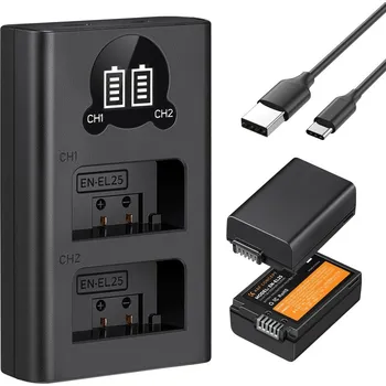 K&F EN-EL25 Battery with Dual Channel charger for Nikon Camera