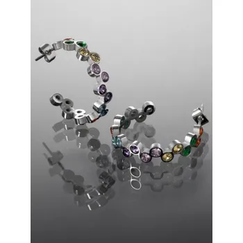 Náušnice Prosperk Náušnice kruhy bubble barevné S4391