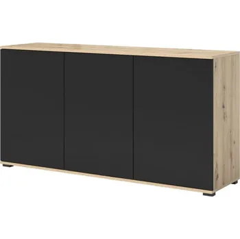 Komoda Komoda 3D Log dub artisan / černá - plastové nohy