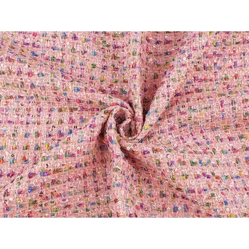 Kostýmovka s drobnými flitry / tvíd, barva 2 (352 g/m²) pudrová