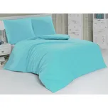 Jednobarevné povlečení bavlněné na zip 70x90, 140x200 EXCLUSIVE tyrkysové