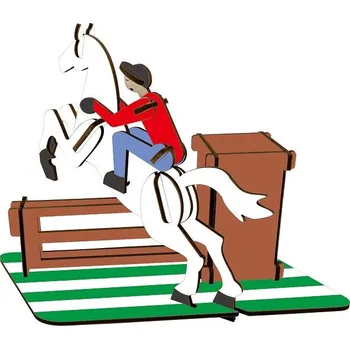 ostatní stavebnice Woodcraft Dřevěné 3D puzzle stojánek na tužky dostihy