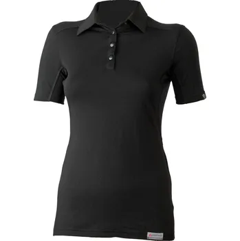 ALISA dámské merino polo triko - Černá 9090 / XL / Černá