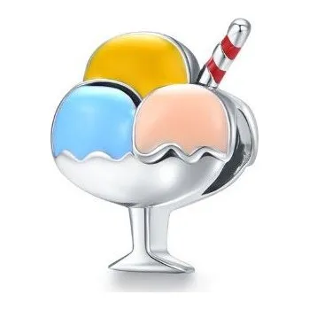 Korálek Prosperk Korálek stříbrný na náramek zmrzlinový pohár S3474