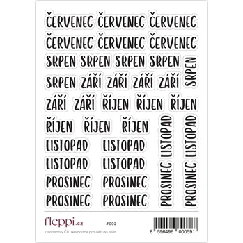 samolepka Fleppi Samolepky Měsíce | Červenec-Prosinec