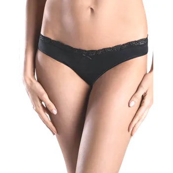 Kalhotky Italian Fashion Dámské bavlněné kalhotky Gee One Wiktoria mini černé L Černá