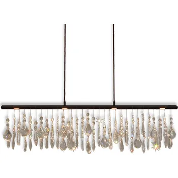 Menzel Anteo - LED závěsné světlo, křišťálový ověs hnědá-černá, čirá 4 x 3,6 W LED - Doprava zdarma