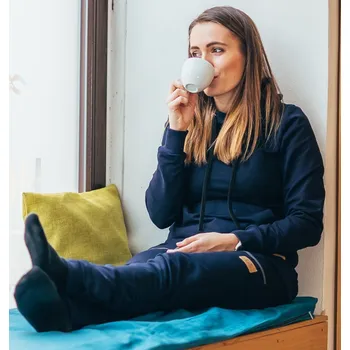 Dámské řasené tepláky NAVY VELIKOST: XL